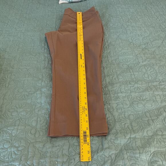 Peck and Peck Womens Eva Cropped High Waisted Stretch Pant 14 Brown NWT - Picture 14 of 16